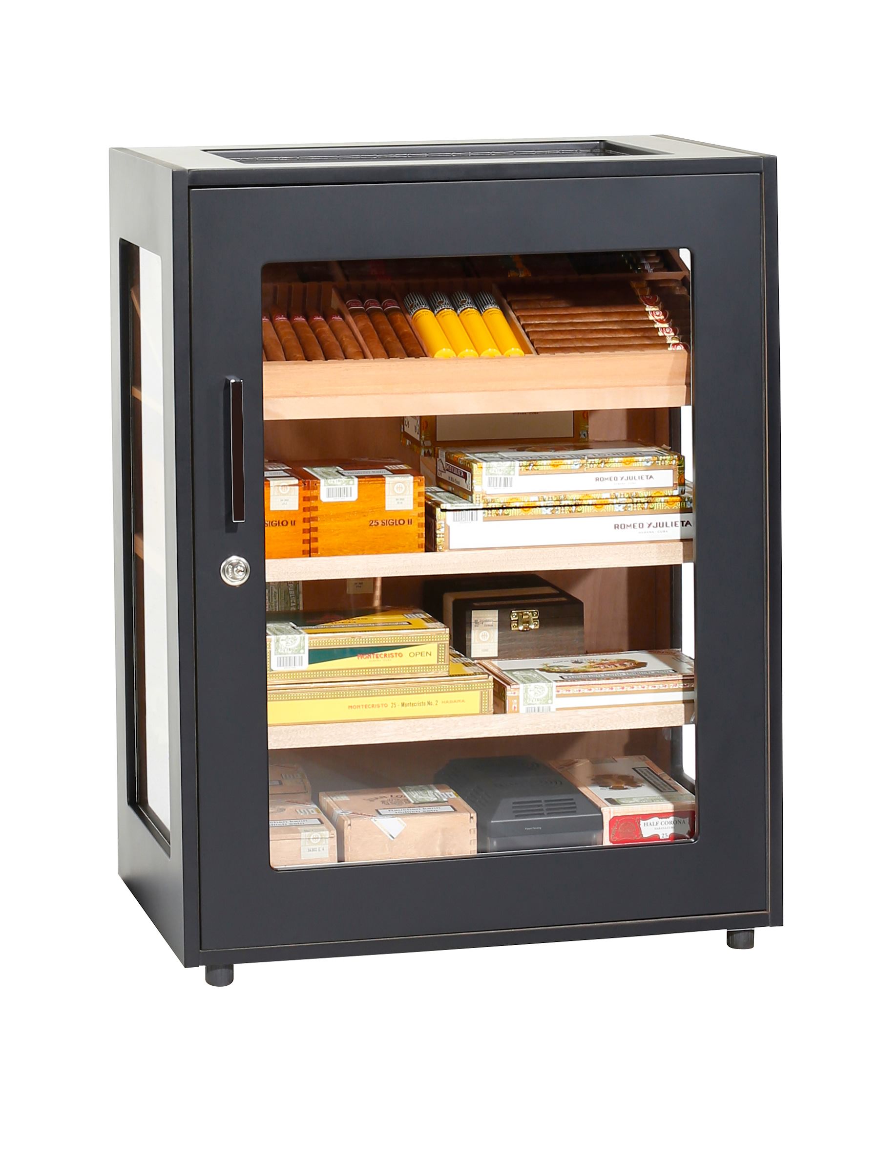 Adorini Salina Black Cigar Humidor - 1500 Capacity